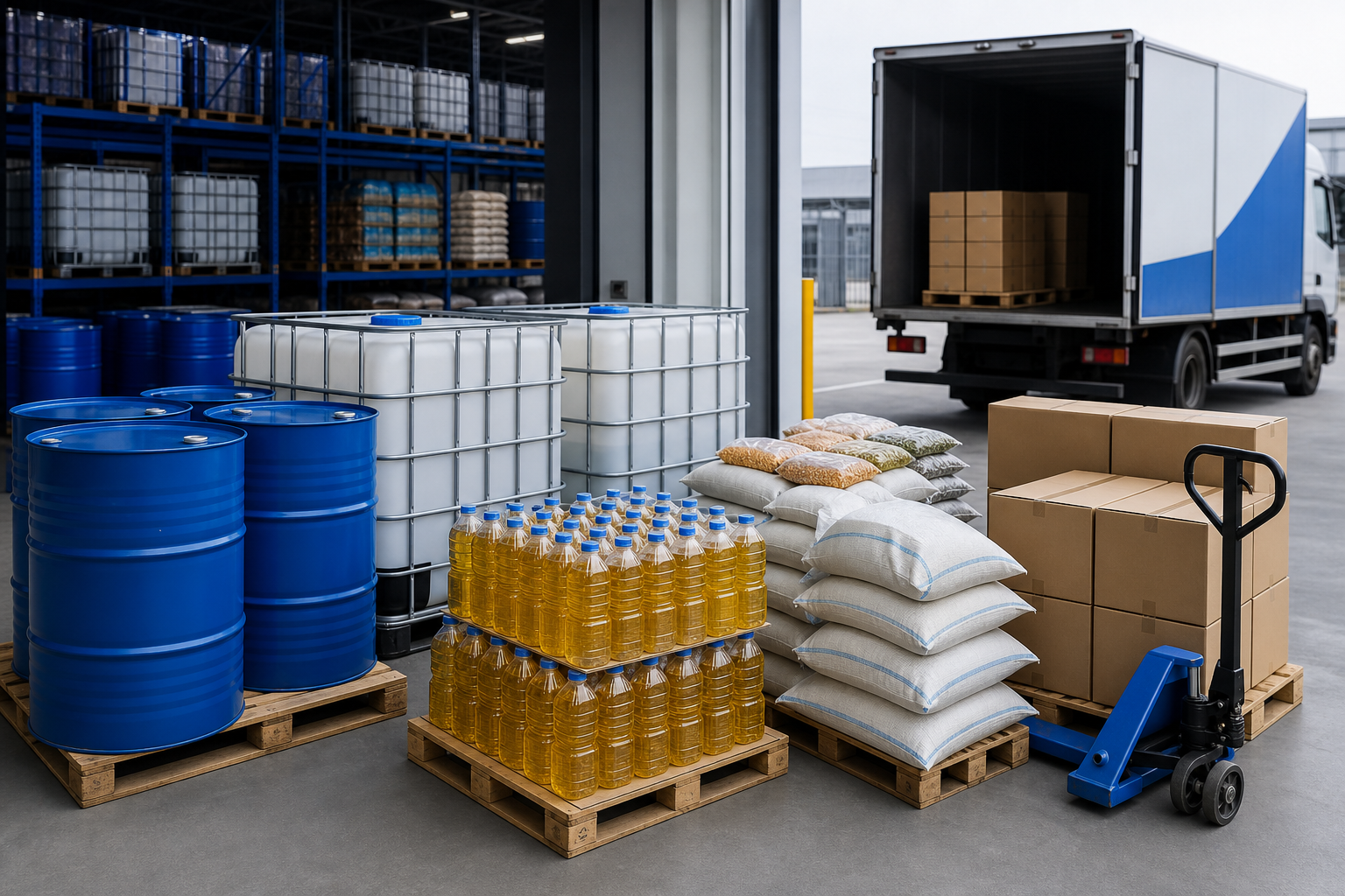 Organized edible oil and agro commodity dispatch environment